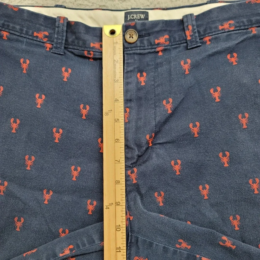J. Crew Shorts Mens 34 Blue‎ Lobsters All Over Print 9